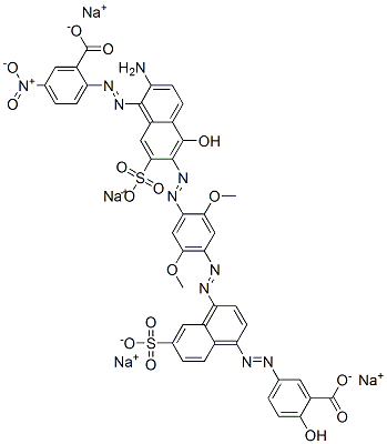 84963-16-6,sodium 2-[[2-amino-6-[[4-[[4-[(3-carboxy-4-hydroxyphenyl)azo]-7-sulpho-1-naphthyl]azo]-2,5-dimethoxyphenyl]azo]-5-hydroxy-7-sulpho-1-naphthyl]azo]-5-nitrobenzoate
