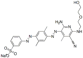 85030-29-1,sodium m-[[4-[[2-amino-5-cyano-6-[[2-(2-hydroxyethoxy)ethyl]amino]-4-methyl-3-pyridyl]azo]-2,5-xylyl]azo]benzenesulphonate