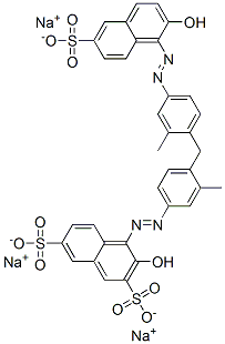85030-31-5,3-hydroxy-4-[[4-[[4-[(2-hydroxy-6-sulpho-1-naphthyl)azo]-o-tolyl]methyl]-m-tolyl]azo]naphthalene-2,7-disulphonic acid, sodium salt