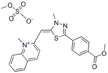 85050-06-2,2-[[5-[4-(methoxycarbonyl)phenyl]-3-methyl-1,3,4-thiadiazol-2(3H)-ylidene]methyl]-1-methylquinolinium methyl sulphate