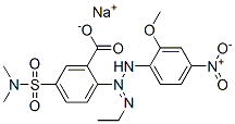 85098-86-8,sodium 5-[(dimethylamino)sulphonyl]-2-[1-ethyl-3-(2-methoxy-4-nitrophenyl)triazen-2-yl]benzoate