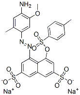 85135-92-8,4-[(4-amino-5-methoxy-o-tolyl)azo]-5-[[(p-tolyl)sulphonyl]oxy]naphthalene-2,7-disulphonic acid, sodium salt