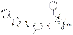 85187-93-5,benzyl[2-[ethyl[4-[(3-phenyl-1,2,4-thiadiazol-5-yl)azo]-m-tolyl]amino]ethyl]dimethylammonium hydrogen sulphate