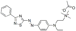 85187-99-1,[2-[ethyl[4-[(3-phenyl-1,2,4-thiadiazol-5-yl)azo]phenyl]amino]ethyl]trimethylammonium acetate