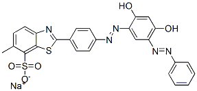 85188-16-5,sodium 2-[4-[[2,4-dihydroxy-5-(phenylazo)phenyl]azo]phenyl]-6-methylbenzothiazole-7-sulphonate