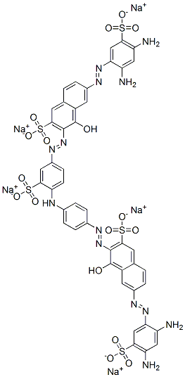 85188-19-8,6-[(2,4-diamino-5-sulphophenyl)azo]-3-[[4-[[4-[[7-[(2,4-diamino-5-sulphophenyl)azo]-1-hydroxy-3-sulpho-2-naphthyl]azo]phenyl]amino]-3-sulphophenyl]azo]-4-hydroxynaphthalene-2-sulphonic acid, sodium salt