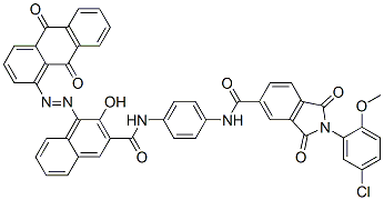 85223-07-0,2-(5-chloro-2-methoxyphenyl)-N-[4-[[[4-[(9,10-dihydro-9,10-dioxo-1-anthryl)azo]-3-hydroxy-2-naphthyl]carbonyl]amino]phenyl]-2,3-dihydro-1,3-dioxo-1H-isoindole-5-carboxamide