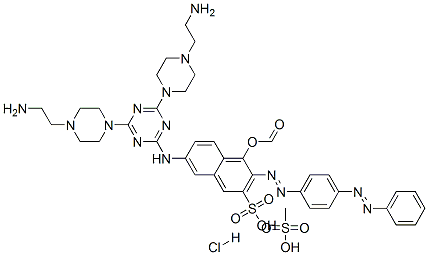 85305-11-9,7-[[4,6-bis[4-(2-aminoethyl)-1-piperazinyl]-1,3,5-triazin-2-yl]amino]-4-hydroxy-3-[[p-(phenylazo)phenyl]azo]naphthalene-2-sulphonic acid, formate, hydrochloride, methanesulphonate