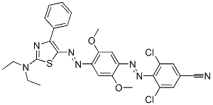 85392-15-0,3,5-dichloro-4-[[4-[[2-(diethylamino)-4-phenylthiazol-5-yl]azo]-2,5-dimethoxyphenyl]azo]benzonitrile