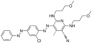 85392-21-8,5-[[2-chloro-4-(phenylazo)phenyl]azo]-2,6-bis[(3-methoxypropyl)amino]-4-methylnicotinonitrile