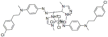 85392-73-0,bis[5-[[4-[[(4-chlorobenzyl)methyl]methylamino]phenyl]azo]-1,4-dimethyl-1H-1,2,4-triazolium] tetrachlorozincate(2-)