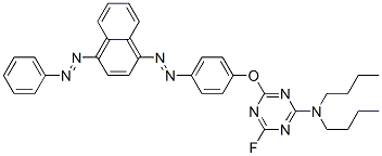 85401-48-5,N,N-dibutyl-4-fluoro-6-[4-[[4-(phenylazo)-1-naphthyl]azo]phenoxy]-1,3,5-triazin-2-amine