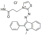 85409-40-1,3-[3-(methylamino)-3-oxopropyl]-2-[(1-methyl-2-phenyl-1H-indol-3-yl)azo]thiazolium chloride