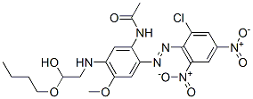85409-73-0,N-[5-[(2-butoxy-2-hydroxyethyl)amino]-2-[(2-chloro-4,6-dinitrophenyl)azo]-4-methoxyphenyl]acetamide