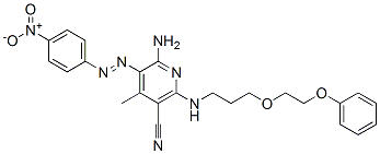 85409-74-1,6-amino-4-methyl-5-[(4-nitrophenyl)azo]-2-[[3-(2-phenoxyethoxy)propyl]amino]nicotinonitrile