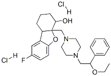 85418-61-7,4a-[[4-(2-ethoxy-2-phenyl-ethyl)piperazin-1-yl]methyl]-8-fluoro-2,3,4, 9b-tetrahydro-1H-dibenzofuran-4-ol dihydrochloride