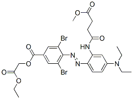 85455-52-3,2-ethoxy-2-oxoethyl 3,5-dibromo-4-[[4-(diethylamino)-2-[(4-methoxy-1,4-dioxobutyl)amino]phenyl]azo]benzoate
