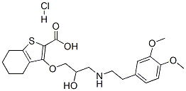 85462-89-1,3-[3-[2-(3,4-dimethoxyphenyl)ethylamino]-2-hydroxy-propoxy]-4,5,6,7-te trahydrobenzothiophene-2-carboxylic acid hydrochloride