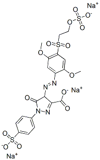 85536-88-5,4-[[2,5-dimethoxy-4-[[2-(sulphooxy)ethyl]sulphonyl]phenyl]azo]-4,5-dihydro-5-oxo-1-(4-sulphophenyl)-1H-pyrazole-3-carboxylic acid, sodium salt