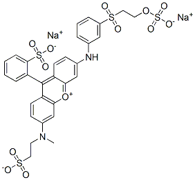 85567-12-0,dihydrogen 3-[methyl(2-sulphonatoethyl)amino]-6-[[3-[[2-(sulphonatooxy)ethyl]sulphonyl]phenyl]amino]-9-(2-sulphonatophenyl)xanthylium , sodium salt