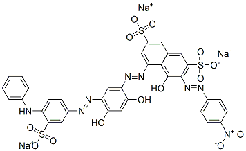 85631-82-9,trisodium 5-[[2,4-dihydroxy-5-[[4-(phenylamino)-3-sulphonatophenyl]azo]phenyl]azo]-4-hydroxy-3-[(4-nitrophenyl)azo]naphthalene-2,7-disulphonate