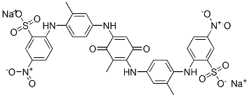 85650-79-9,disodium 2,2'-[(2-methyl-3,6-dioxocyclohexa-1,4-diene-1,4-diyl)bis[imino(methyl-p-phenylene)imino]]bis[5-nitrobenzenesulphonate]
