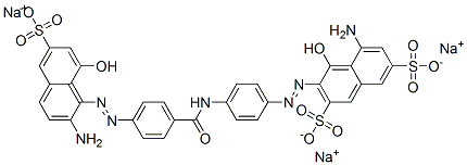85721-13-7,trisodium 5-amino-3-[[4-[[4-[(2-amino-8-hydroxy-6-sulphonato-1-naphthyl)azo]benzoyl]amino]phenyl]azo]-4-hydroxynaphthalene-2,7-disulphonate