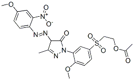 85750-11-4,2-[[3-[2,4-dihydro-4-[(4-methoxy-2-nitrophenyl)azo]-5-methyl-3-oxo-3H-pyrazol-2-yl]-4-methoxyphenyl]sulphonyl]ethyl acetate