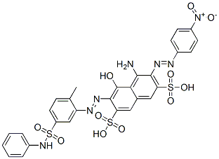 85750-18-1,4-amino-5-hydroxy-6-[[2-methyl-5-[(phenylamino)sulphonyl]phenyl]azo]-3-[(4-nitrophenyl)azo]naphthalene-2,7-disulphonic acid