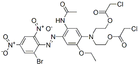 85851-54-3,[[5-(acetylamino)-4-[(2-bromo-4,6-dinitrophenyl)azo]-2-ethoxyphenyl]imino]di-2,1-ethanediyl bis(chloroacetate)