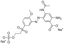 85851-60-1,4-acetamido-5-[[2-methoxy-5-[[2-(sulphooxy)ethyl]sulphonyl]phenyl]azo]anthranilic acid, sodium salt