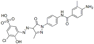 85895-96-1,3-[[1-[4-[(4-amino-3-methylbenzoyl)amino]phenyl]-4,5-dihydro-3-methyl-5-oxo-1H-pyrazol-4-yl]azo]-5-chloro-4-hydroxybenzenesulphonic acid