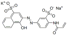 85959-02-0,4-hydroxy-3-[[4-[(1-oxoallyl)amino]-3-sulphophenyl]azo]naphthalene-1-sulphonic acid, potassium sodium salt