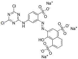 85959-03-1,trisodium 3-[[5-[(4,6-dichloro-1,3,5-triazin-2-yl)amino]-2-sulphonatophenyl]azo]-4-hydroxynaphthalene-1,5-disulphonate