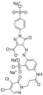 85959-08-6,4-[[4-[[3-(4,5-dichloro-6-oxo-6H-pyridazin-1-yl)propionyl]amino]-2-sulphophenyl]azo]-4,5-dihydro-5-oxo-1-(4-sulphophenyl)-1H-pyrazole-3-carboxylic acid, sodium salt