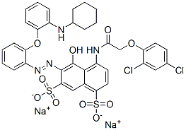 85959-53-1,disodium 6-[[2-[2-(cyclohexylamino)phenoxy]phenyl]azo]-4-[[(2,4-dichlorophenoxy)acetyl]amino]-5-hydroxynaphthalene-1,7-disulphonate