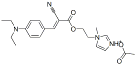 86014-84-8,1-[2-[[2-cyano-3-[4-(diethylamino)phenyl]-1-oxoallyl]oxy]ethyl]-1-methyl-1Himidazolium acetate