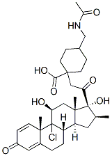 86022-88-0,9-chloro-11beta,17-dihydroxy-16beta-methylpregna-1,4-diene-3,20-dione 21(trans)-[4-(acetamidomethyl)cyclohexane-1-carboxylate]