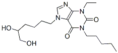 86257-22-9,7-(5,6-dihydroxyhexyl)-3-ethyl-1-pentyl-purine-2,6-dione