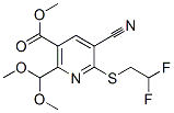 864685-31-4,METHYL 5-CYANO-6-(2,2-DIFLUOROETHYLTHIO)-2-(DIMETHOXYMETHYL)NICOTINATE
