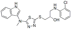 86717-05-7,1-[(2-chlorophenyl)amino]-3-[[5-(1H-indol-3-ylmethylamino)-1,3,4-thiad iazol-2-yl]sulfanyl]propan-2-ol