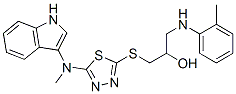 86717-07-9,1-[[5-(1H-indol-3-ylmethylamino)-1,3,4-thiadiazol-2-yl]sulfanyl]-3-[(2 -methylphenyl)amino]propan-2-ol