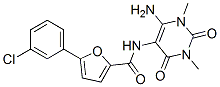 872051-94-0,2-Furancarboxamide,  N-(6-amino-1,2,3,4-tetrahydro-1,3-dimethyl-2,4-dioxo-5-pyrimidinyl)-5-(3-chlorophenyl)-