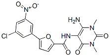 872051-95-1,2-Furancarboxamide,  N-(6-amino-1,2,3,4-tetrahydro-1,3-dimethyl-2,4-dioxo-5-pyrimidinyl)-5-(3-chloro-5-nitrophenyl)-