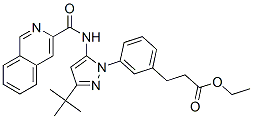 872171-25-0,Benzenepropanoic  acid,  3-[3-(1,1-dimethylethyl)-5-[(3-isoquinolinylcarbonyl)amino]-1H-pyrazol-1-yl]-,  ethyl  ester