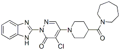 878574-87-9,1H-Azepine,  1-[[1-[1-(1H-benzimidazol-2-yl)-5-chloro-1,6-dihydro-6-oxo-4-pyridazinyl]-4-piperidinyl]carbonyl]hexahydro-  (9CI)
