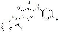 879575-13-0,3(2H)-Pyridazinone,  4-chloro-5-[(4-fluorophenyl)amino]-2-(1-methyl-1H-benzimidazol-2-yl)-