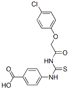 87998-81-0,4-[[[[(4-CHLOROPHENOXY)ACETYL]AMINO]THIOXOMETHYL]AMINO]-BENZOIC ACID