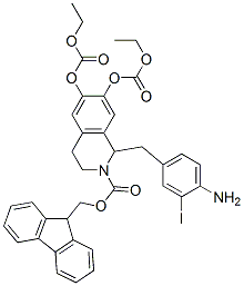 880475-02-5,2(1H)-Isoquinolinecarboxylic  acid,  1-[(4-amino-3-iodophenyl)methyl]-6,7-bis[(ethoxycarbonyl)oxy]-3,4-dihydro-,  9H-fluoren-9-ylmethyl  ester