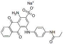 88329-78-6,sodium 1-amino-9,10-dihydro-9,10-dioxo-4-[4-[(1-oxopropyl)amino]anilino]anthracene-2-sulphonate